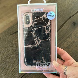 LUXMO Premium MARBLICIOUS Marble Shine Design UV Coated TPU CASE for iPhone X